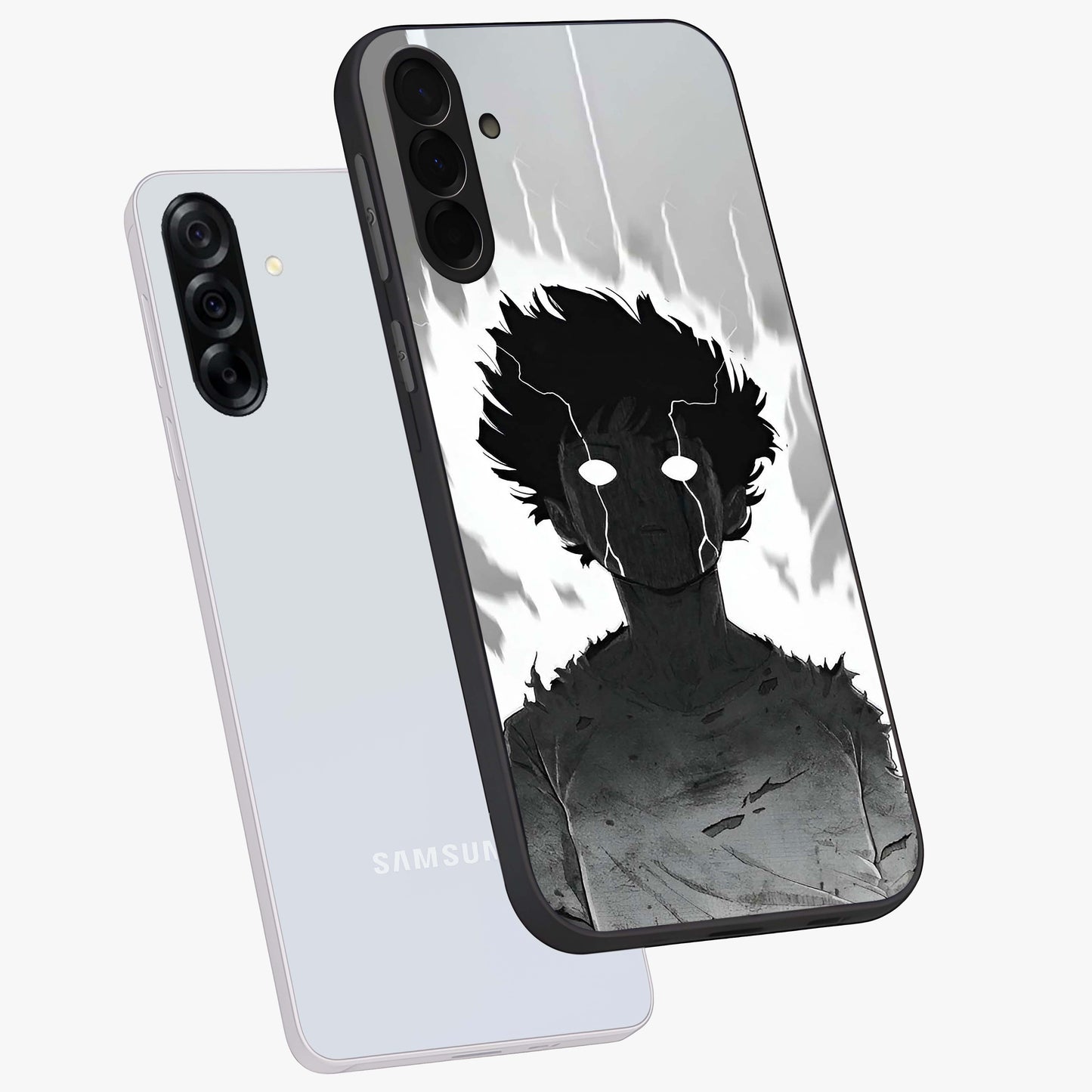 Awakened Inner Rage Glass Case displayed in angled mockup highlighting powerful graphic design and bold artistic theme.