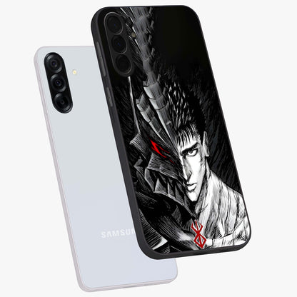 Berserker Blood Oath Glass Case displayed in angled mockup highlighting dark fantasy graphic design and powerful theme.