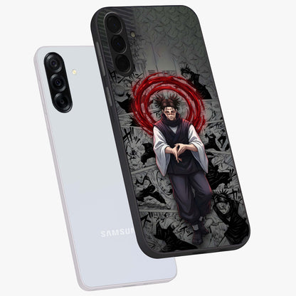 Cursed Ritual Ascension Glass Case displayed in angled mockup highlighting mystical ritual illustration with supernatural aesthetic.