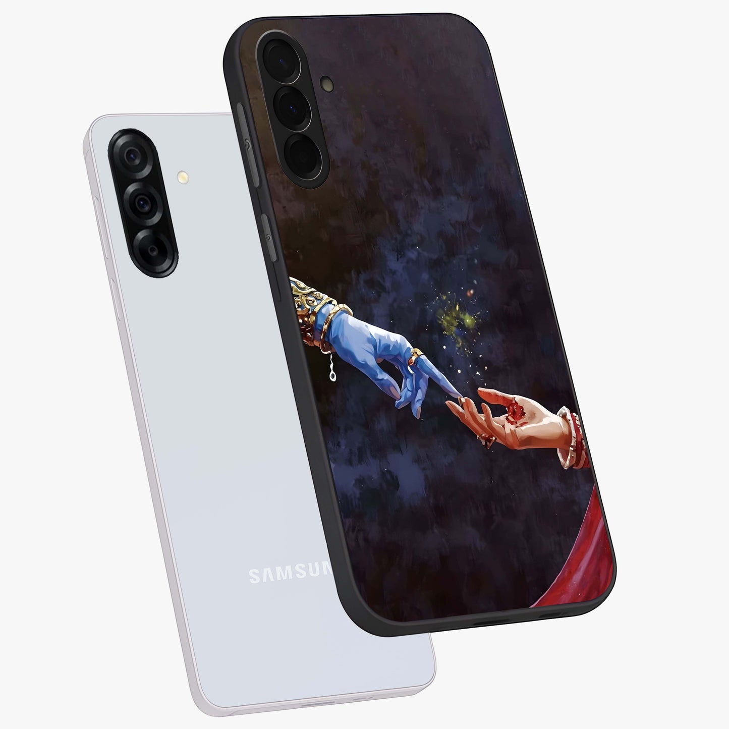 Divine Touch Eternal Glass Case displayed in angled mockup highlighting elegant divine inspired design with calm aesthetic style.