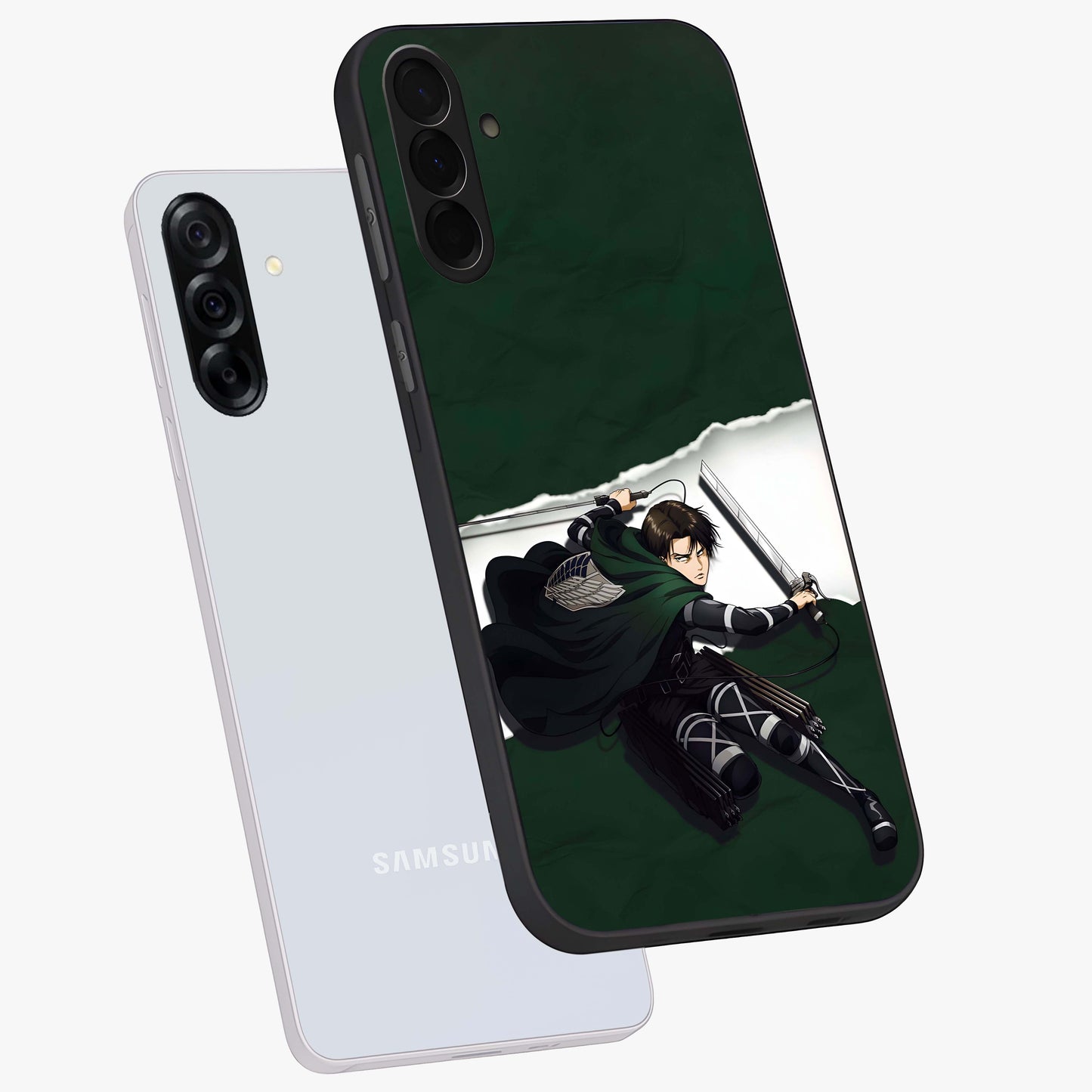 Emerald War Vanguard Glass Case displayed in angled mockup highlighting intense battle inspired design with emerald tone aesthetic.