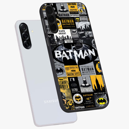 Knight Gotham Rise Glass Case displayed in angled mockup highlighting powerful knight silhouette design with dramatic aesthetic.