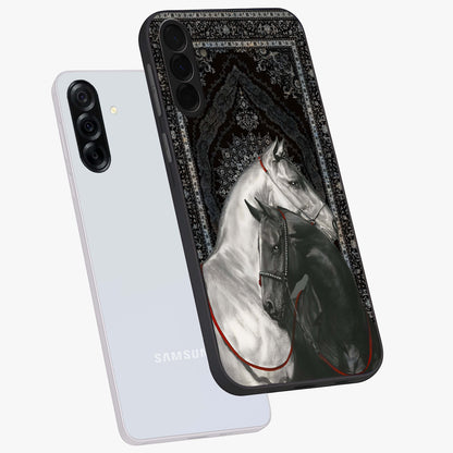 Majestic Ride Legacy Glass Case displayed in angled mockup highlighting sleek vehicle design with bold racing aesthetic.
