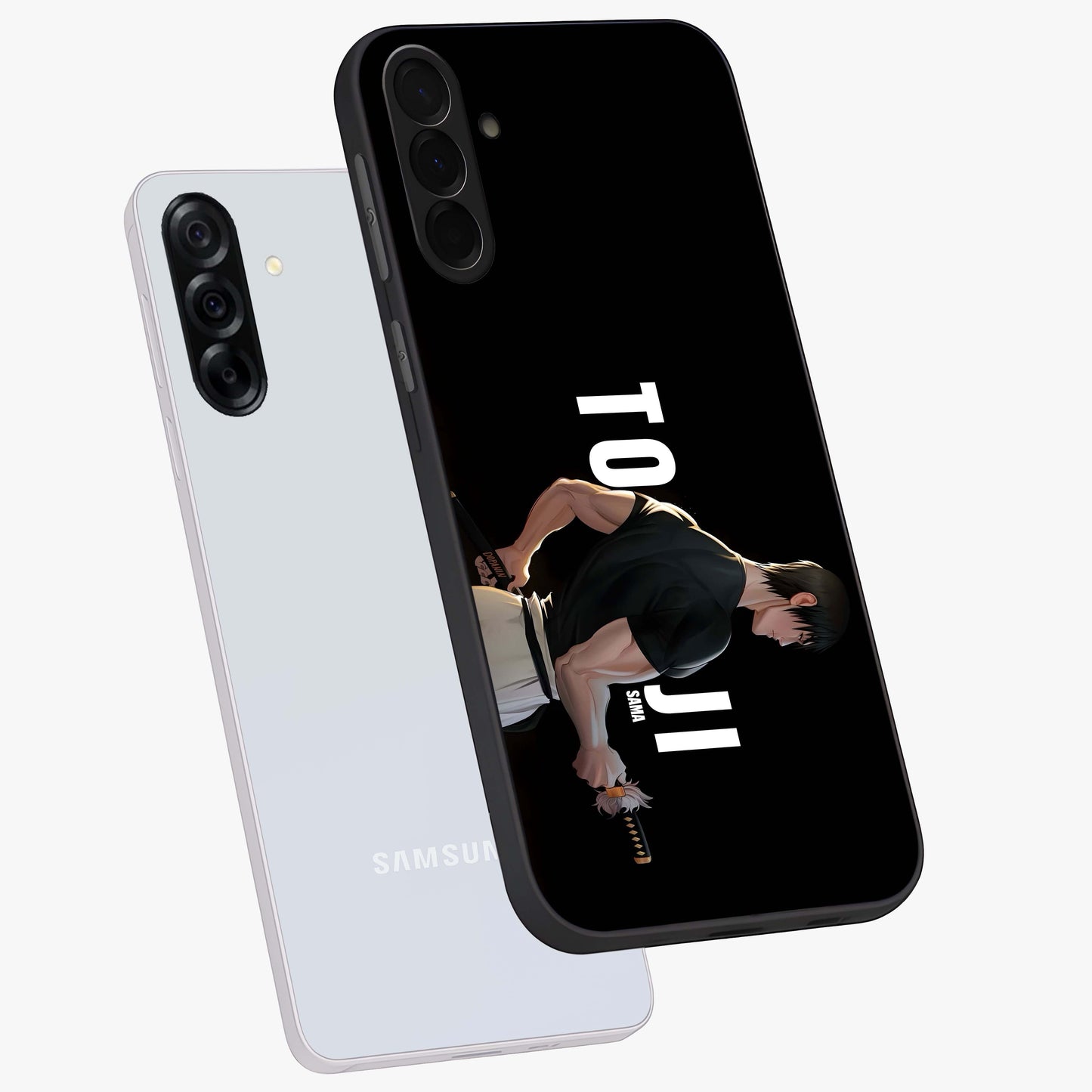 Midnight Blade Resolve Glass Case displayed in angled mockup highlighting powerful blade illustration with dramatic dark aesthetic.