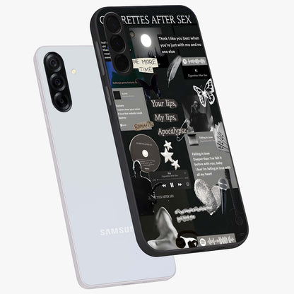 Midnight Love Echo Glass Case displayed in angled mockup highlighting elegant love inspired design with deep aesthetic style.