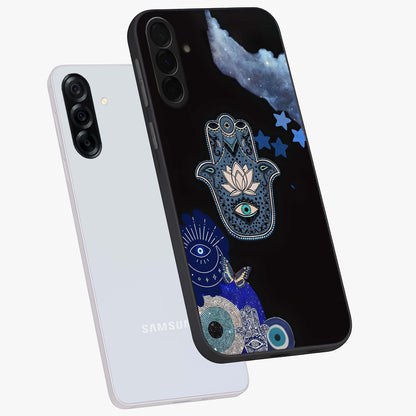 Mystic Hand Aura Glass Case displayed in angled mockup highlighting magical aura design with spiritual aesthetic style.