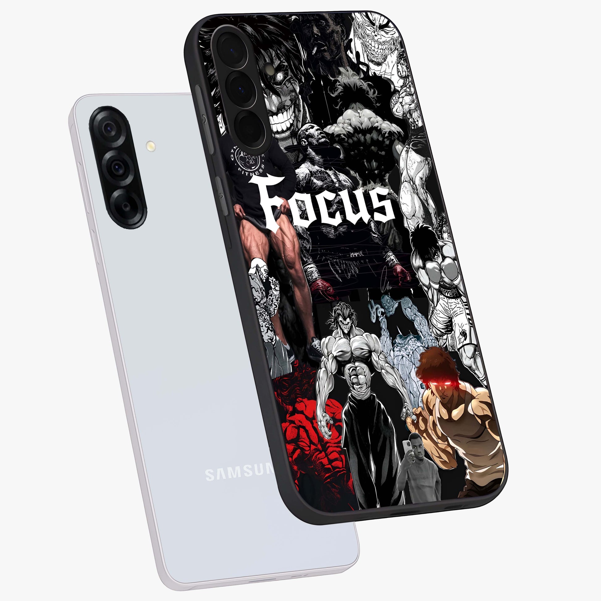 Relentless Power Focus Glass Case displayed in angled mockup highlighting bold statement design with modern aesthetic style.