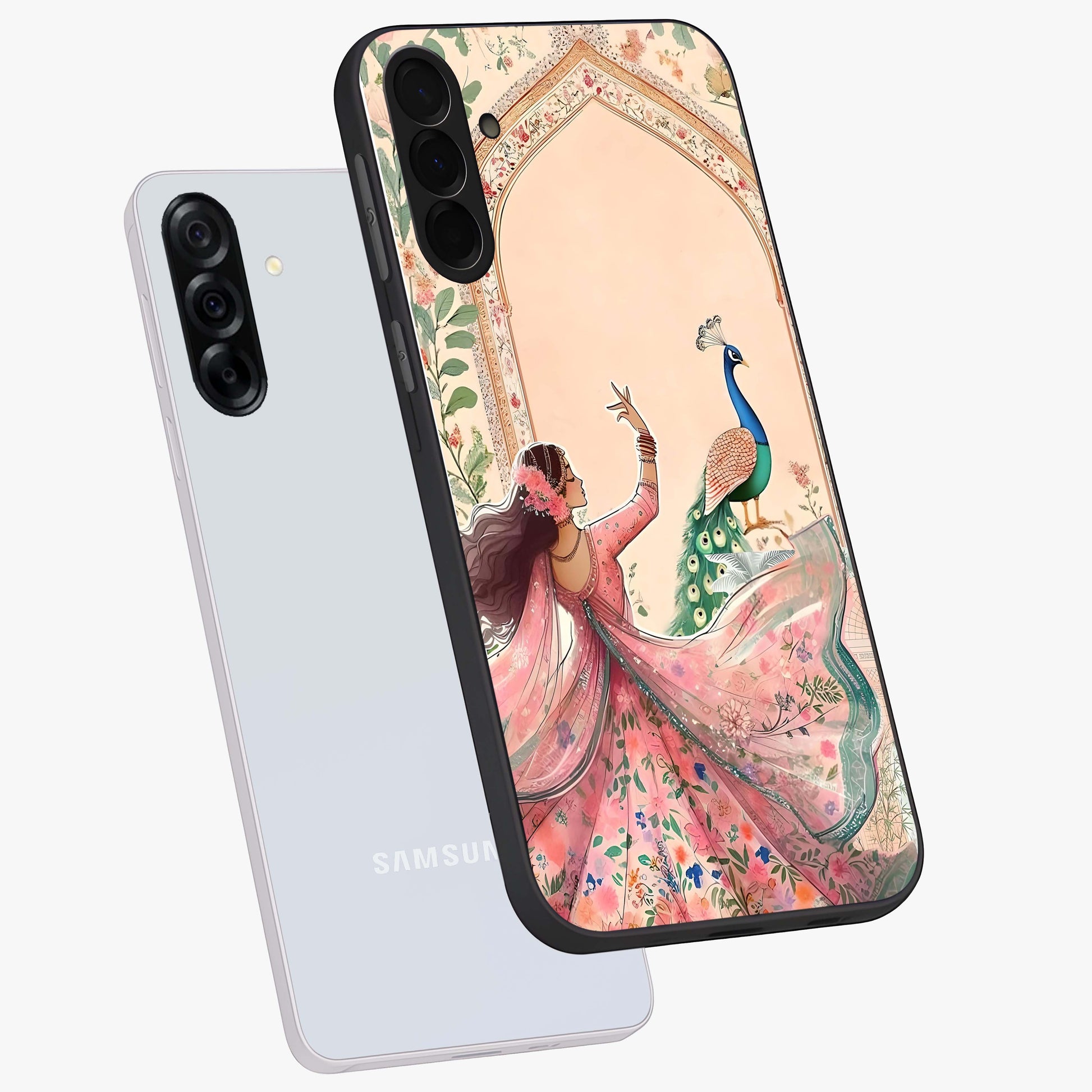 Royal Grace Muse Glass Case displayed in angled mockup highlighting graceful design with refined royal aesthetic.