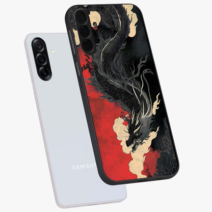Shadow Dragon Fury Glass Case displayed in angled mockup highlighting powerful dragon illustration with dark fantasy aesthetic.
