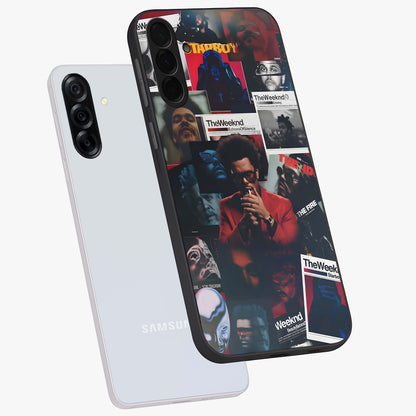 The Weeknd Glass Case displayed in angled mockup highlighting stylish pop culture inspired design with modern aesthetic.