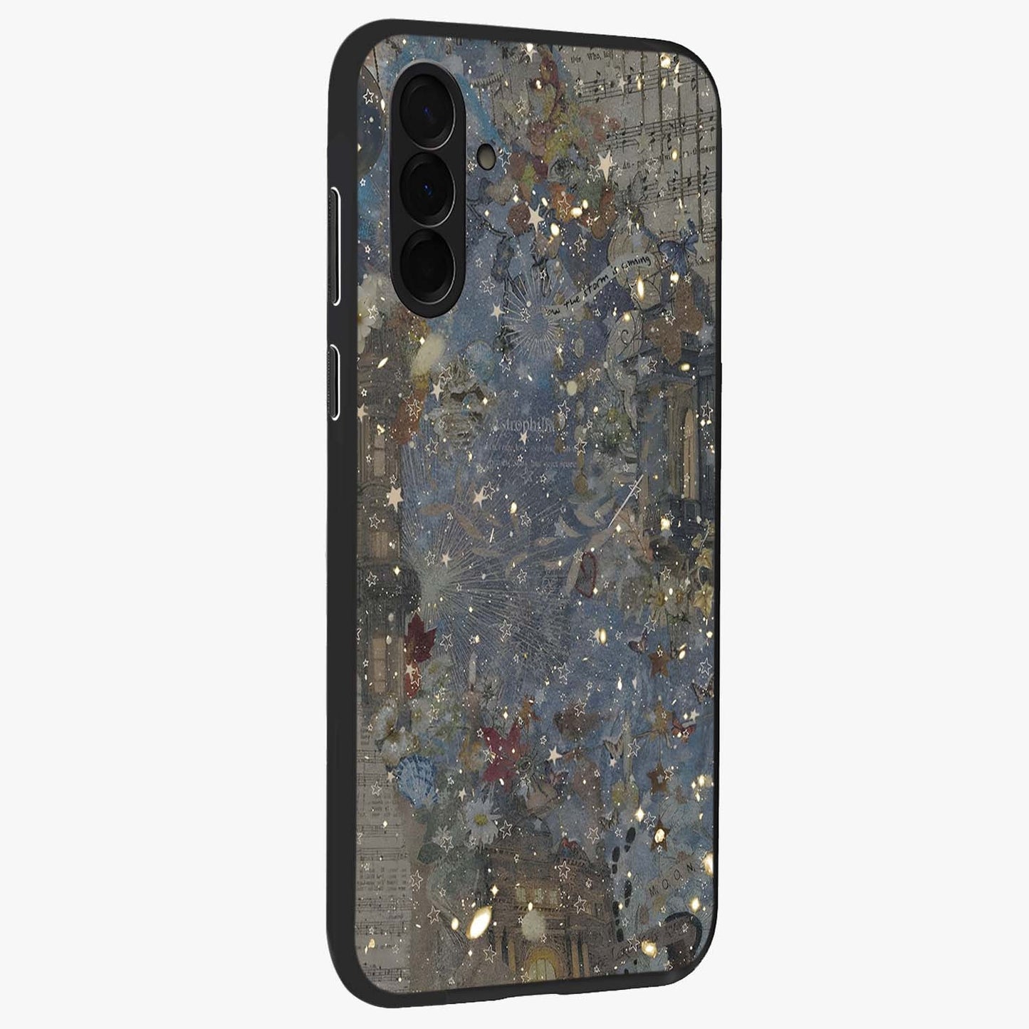 Aesthetic Astrolophia Glass Case upright view showcasing soft aesthetic theme with stylish modern look.