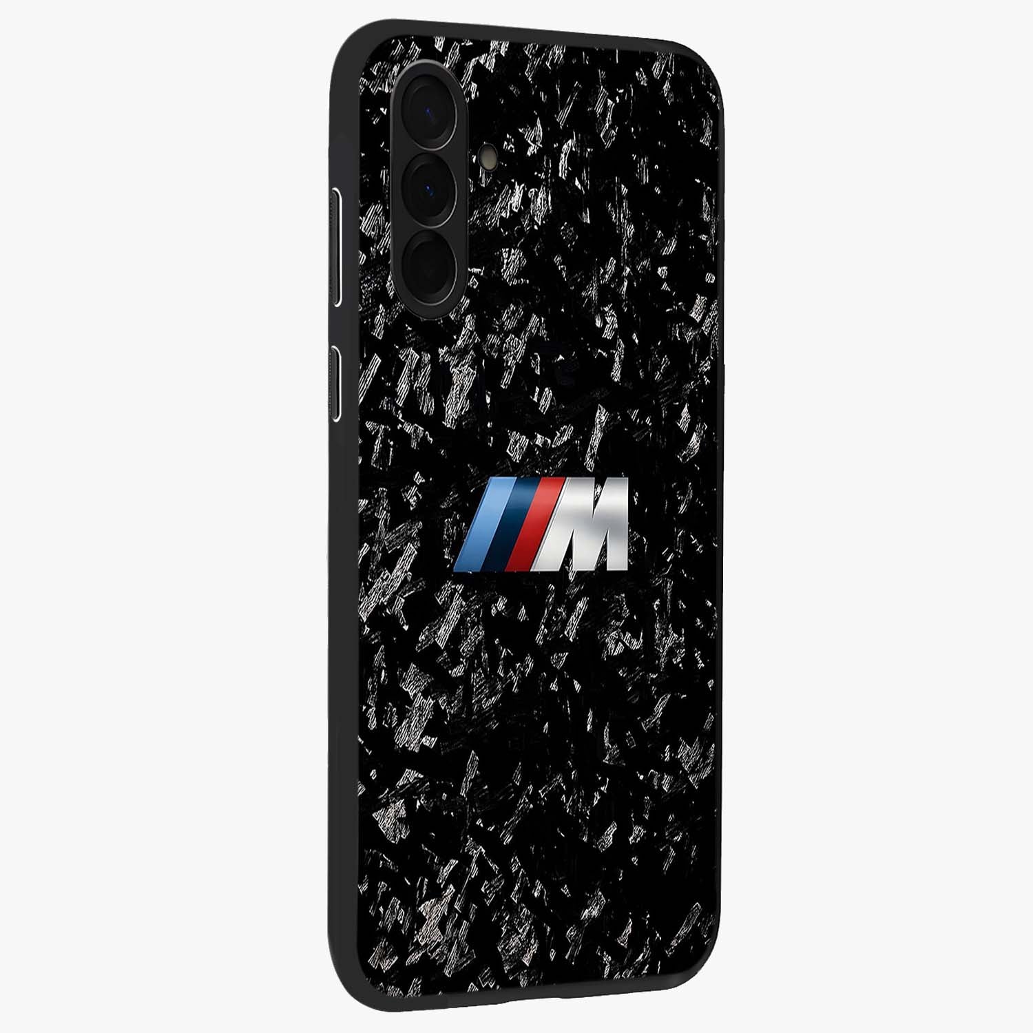 Carbon Speed Mark Glass Case upright view showcasing modern carbon speed graphic with bold automotive theme.