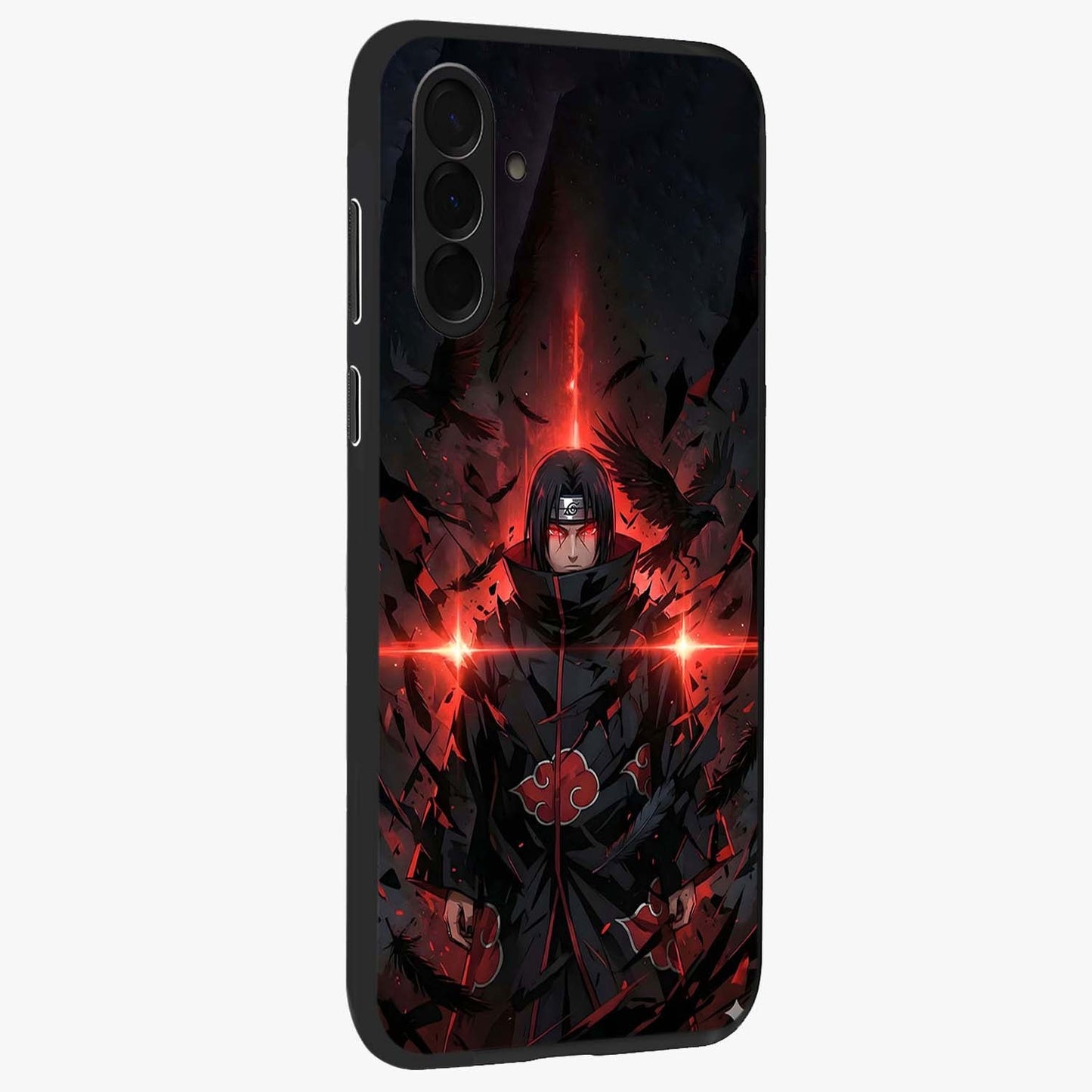 Focus Mode On Glass Case upright view showcasing strong typography statement with sleek motivational theme.