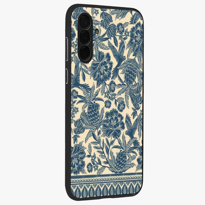 Heirloom Wild Bloom Glass Case upright view showcasing delicate wildflower artwork with timeless floral theme.