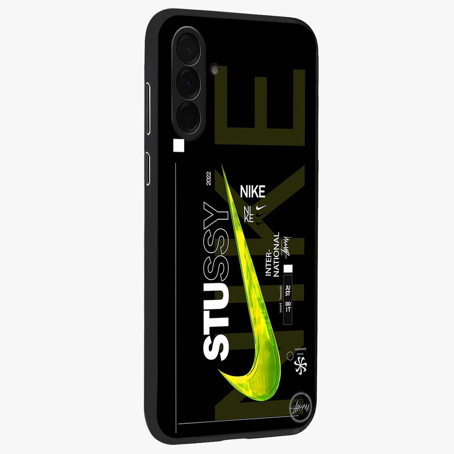 Neon Street Edition Glass Case upright view showcasing colorful neon artwork with modern street culture theme.