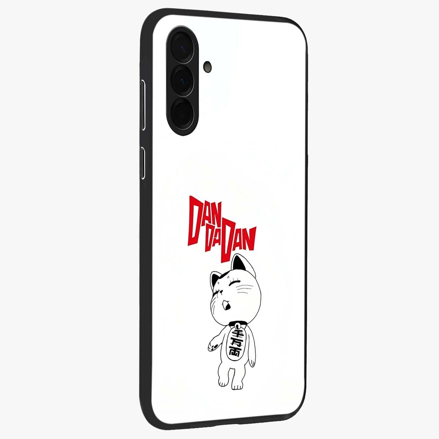 Playful Spirit Charm Glass Case upright view showcasing vibrant charm artwork with fun artistic theme.