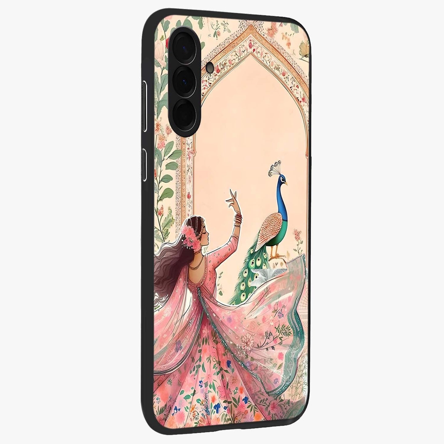 Royal Grace Muse Glass Case upright view showcasing stylish artistic artwork with sophisticated royal theme.