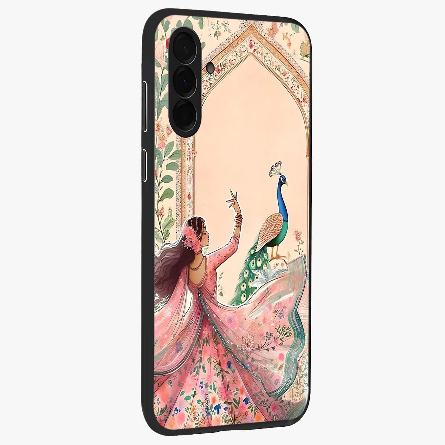 Royal Grace Muse Glass Case upright view showcasing stylish artistic artwork with sophisticated royal theme.