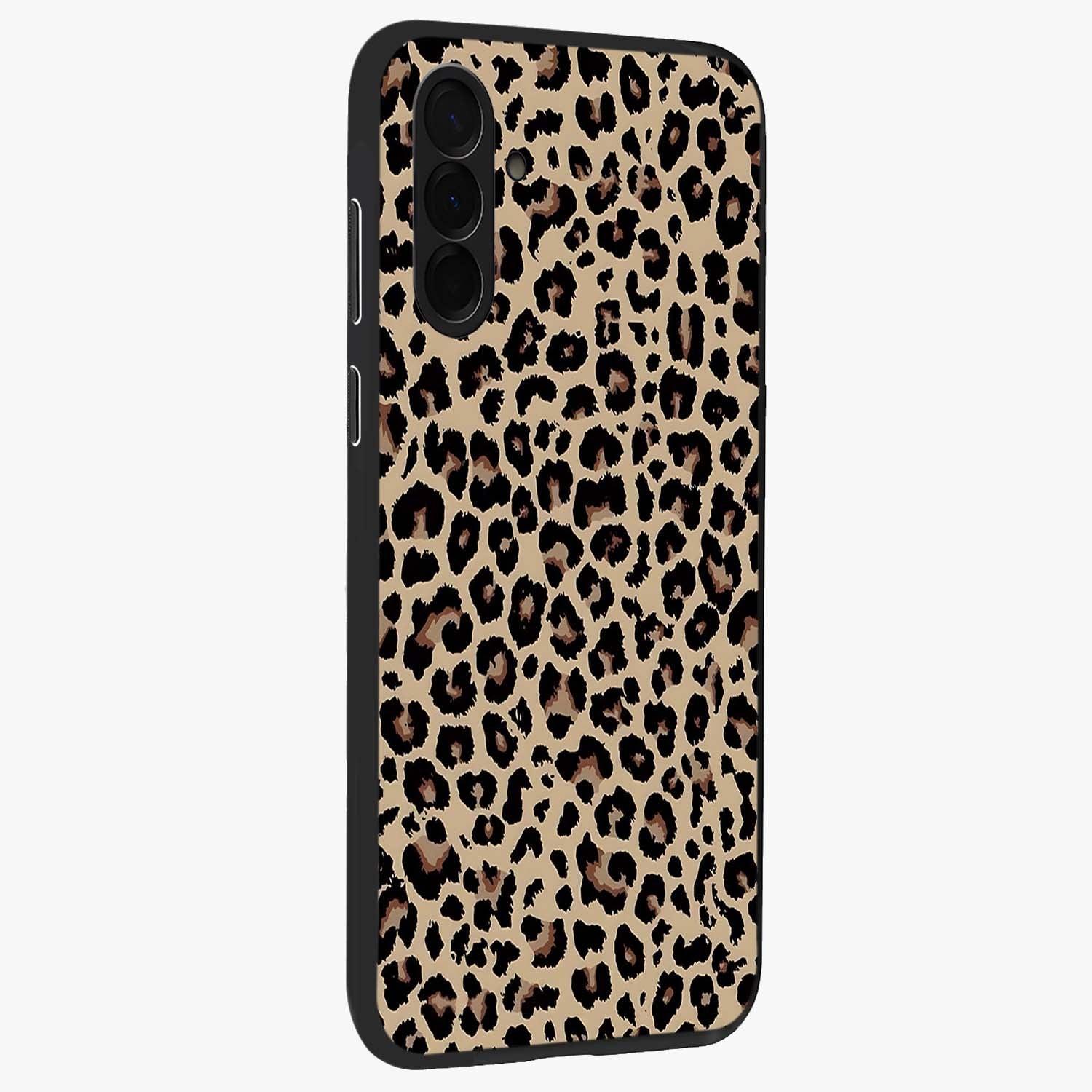 Savage Chic Pattern Glass Case upright view showcasing trendy decorative artwork with edgy fashion theme.