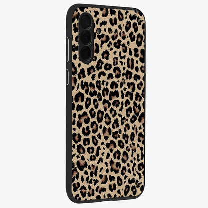Savage Chic Pattern Glass Case upright view showcasing trendy decorative artwork with edgy fashion theme.