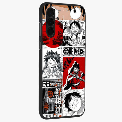Strawhat Chaos Panels Glass Case upright view showcasing energetic anime artwork with bold adventure theme.