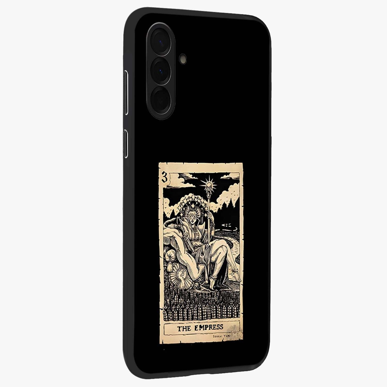 The Empress Glass Case upright view showcasing powerful empress themed artwork with luxurious artistic theme.