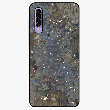 Aesthetic Astrolophia Glass Case showing flat back view with dreamy aesthetic design and glossy glass finish.