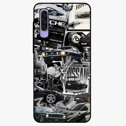 Aesthetic Dark Love Glass Case showing flat back view with dark romantic artwork and glossy glass finish.