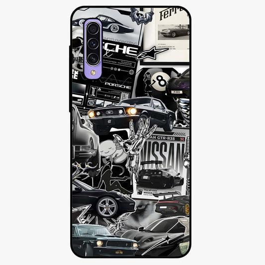 Aesthetic Dark Love Glass Case showing flat back view with dark romantic artwork and glossy glass finish.