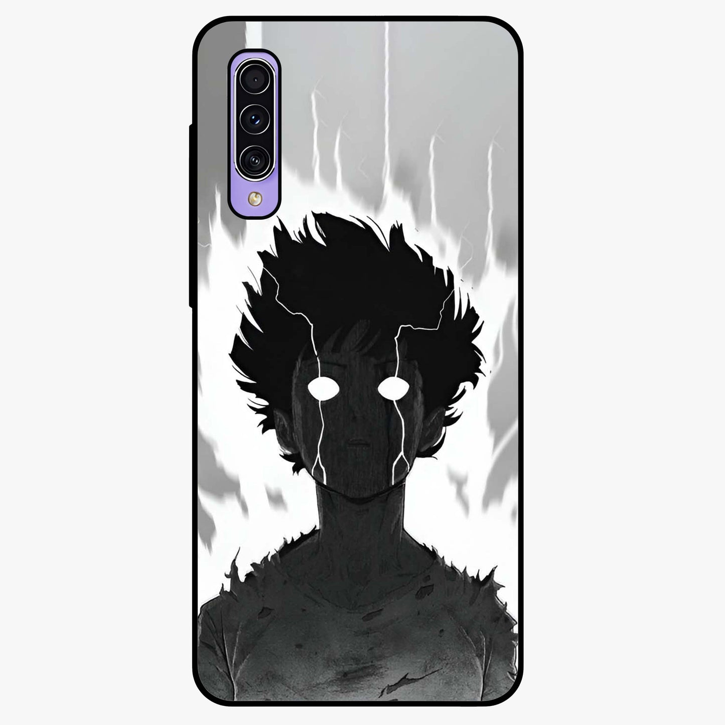 Awakened Inner Rage Glass Case showing flat back view with intense artistic artwork and glossy glass finish.