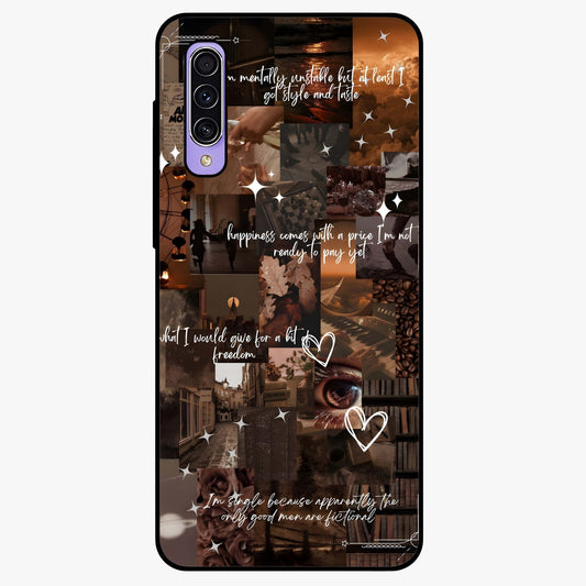 Bittersweet Aesthetic Chaos Glass Case showing flat back view with artistic chaotic aesthetic design and glossy glass finish.
