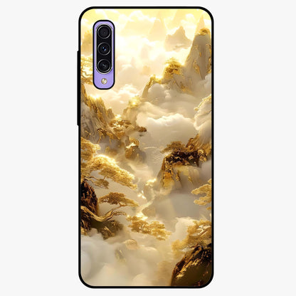 Gates Of Illumination Glass Case showing flat back view with mystical illuminated gate artwork and glossy glass finish.