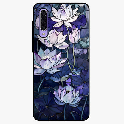 Gloss Petal Rush Glass Case showing flat back view with glossy flower petal artwork and smooth glass finish.