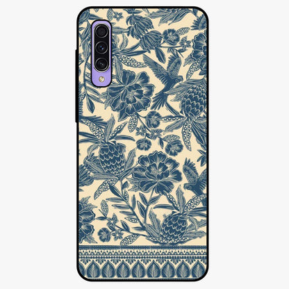 Heirloom Wild Bloom Glass Case showing flat back view with vintage inspired wild flower artwork and glossy glass finish.