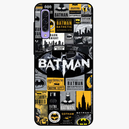 Knight Gotham Rise Glass Case showing flat back view with dark hero inspired artwork and glossy glass finish.