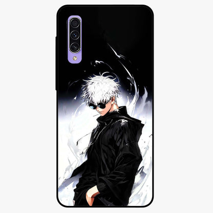 Limitless Shadow King Glass Case showing flat back view with powerful shadow warrior artwork and glossy glass finish.