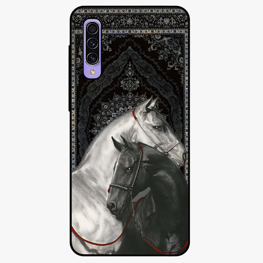Majestic Ride Legacy Glass Case showing flat back view with powerful automotive inspired artwork and glossy glass finish.