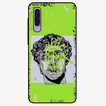 Neo Graffiti Rebellion Glass Case showing flat back view with vibrant graffiti artwork and glossy glass finish.