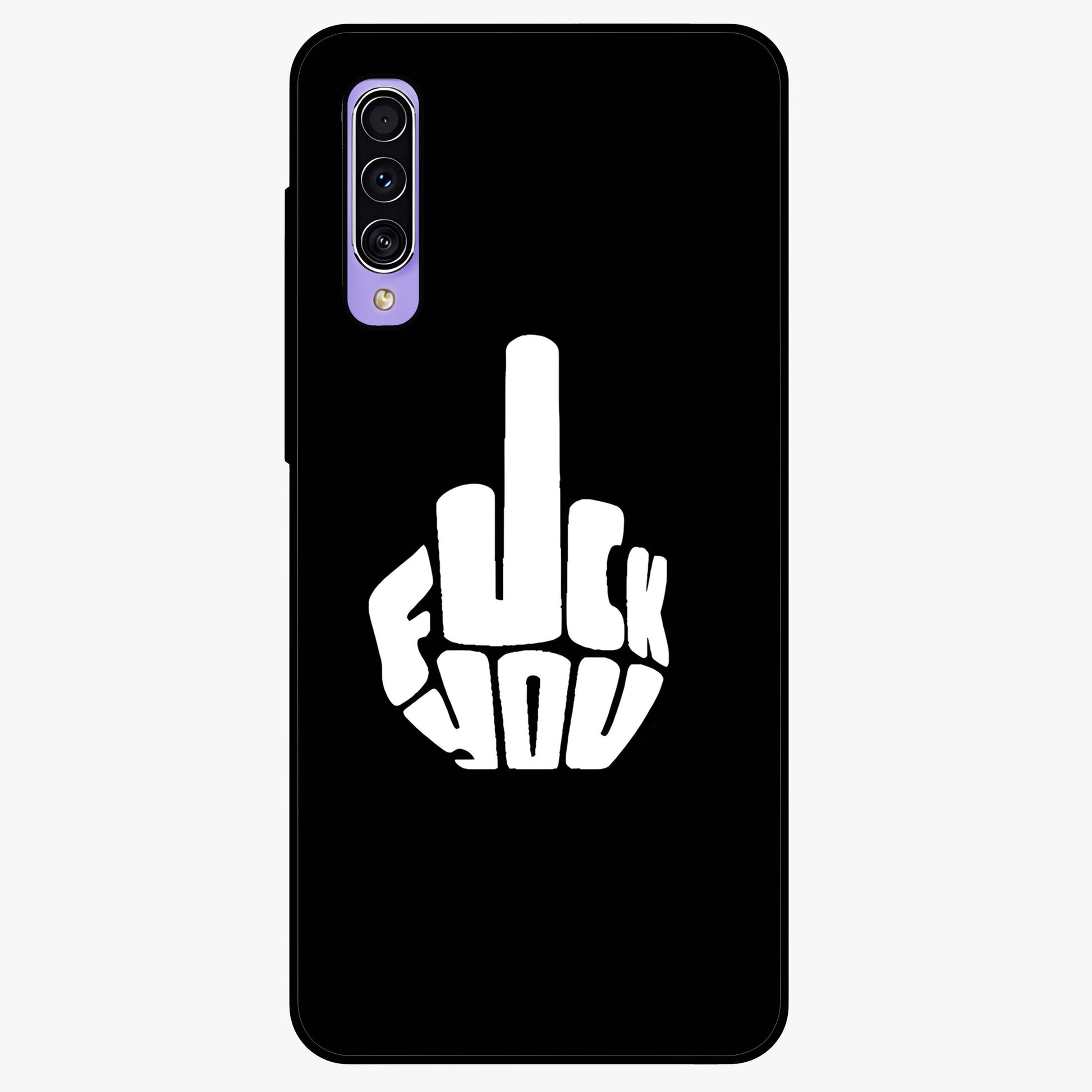 Rebel Mode On Glass Case showing flat back view with bold rebellious typography artwork and glossy glass finish.