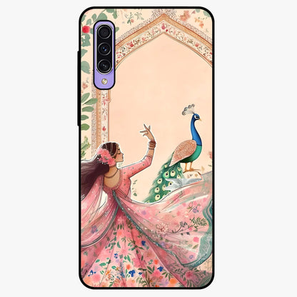 Royal Grace Muse Glass Case showing flat back view with elegant artistic artwork and glossy glass finish.