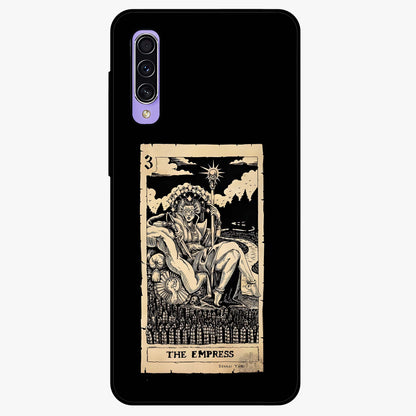 The Empress Glass Case showing flat back view with regal feminine artwork and glossy glass finish.