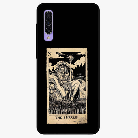 The Empress Glass Case showing flat back view with regal feminine artwork and glossy glass finish.