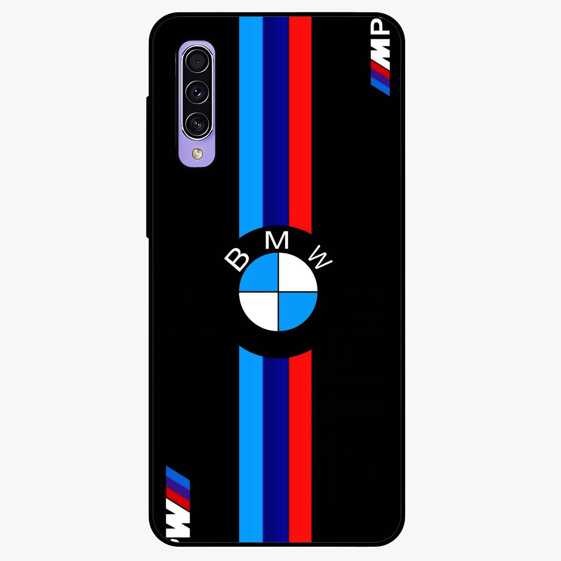 Turbo BMW Beast Glass Case showing flat back view with high performance sports car artwork and glossy glass finish.