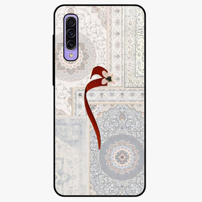 White Aesthetic Bow Glass Case showing flat back view with minimal bow artwork and glossy glass finish.