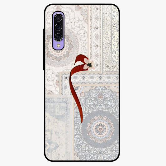 White Aesthetic Bow Glass Case showing flat back view with minimal bow artwork and glossy glass finish.