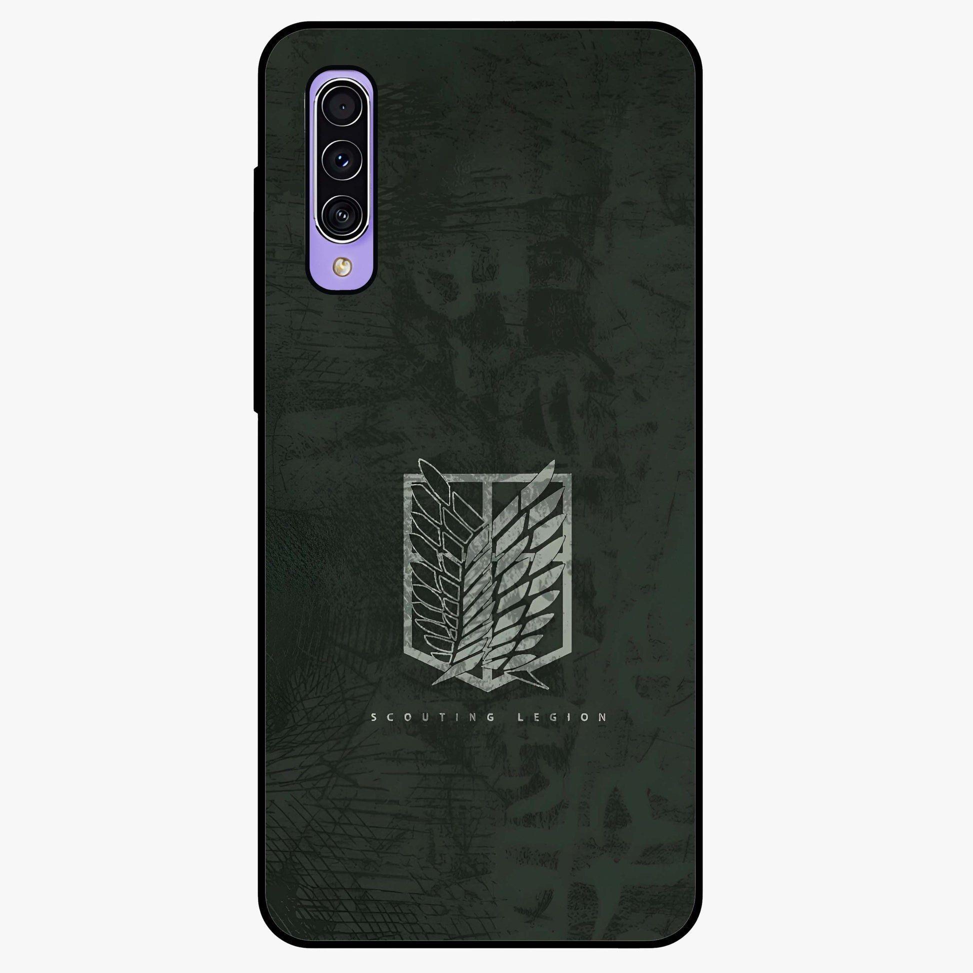 Wings Of Freedom Glass Case showing flat back view with symbolic wings artwork and glossy glass finish.