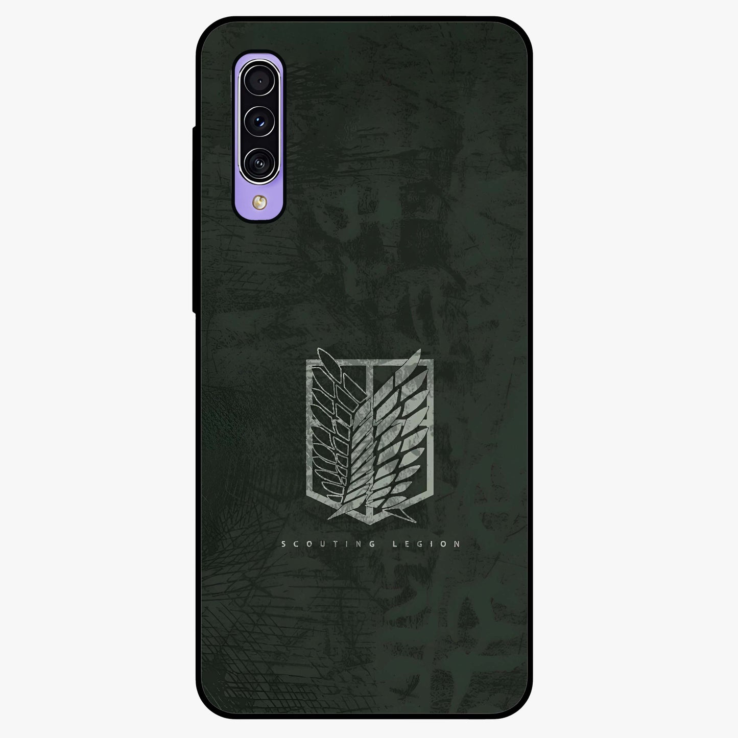 Wings Of Freedom Glass Case showing flat back view with symbolic wings artwork and glossy glass finish.