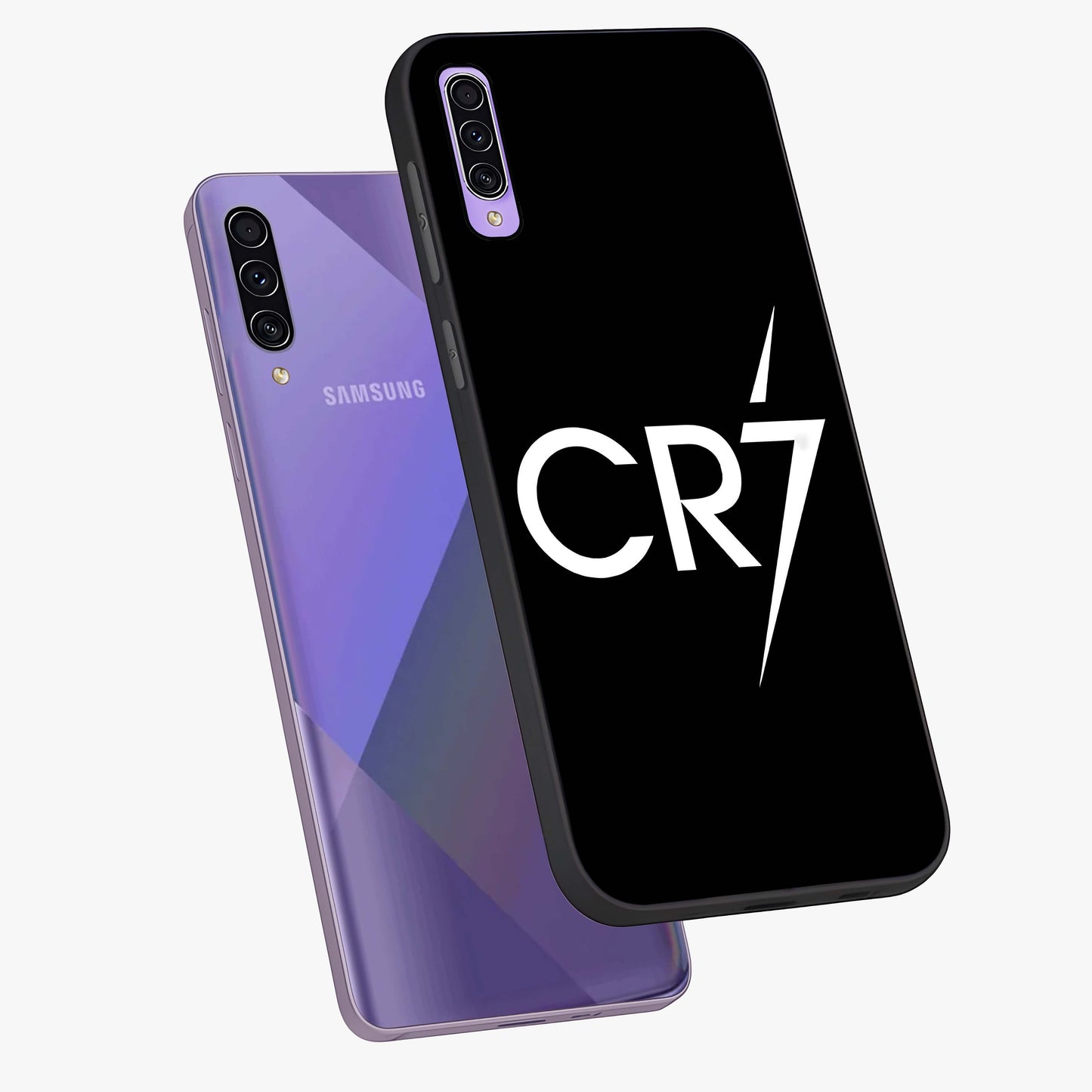 Cr7 Elite Strike Glass Case displayed in angled mockup highlighting powerful sports graphic with bold athletic theme.
