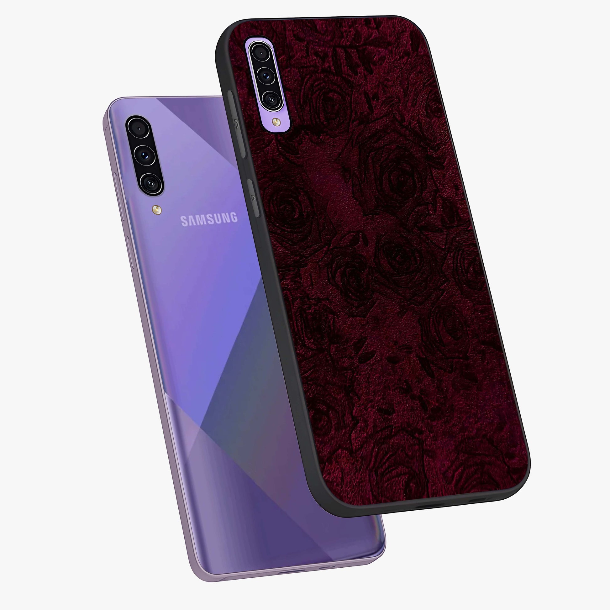 Crimson Fade Flow Glass Case displayed in angled mockup highlighting smooth gradient design with modern aesthetic style.