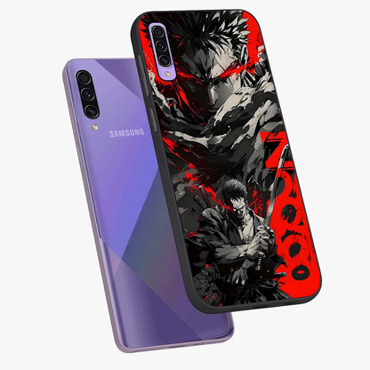 Demon Sword Resolve Glass Case displayed in angled mockup highlighting powerful demon sword illustration with dark fantasy aesthetic.